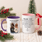 Personalised Watercolor Best Friend Back View 11 oz 15 oz Ceramic Mug with Name and Text Christmas Gift for Besties Women