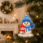 Personalized Grandma Snowman Family Acrylic Ornament with 1-6 Names Home Decor Christmas Gift for Grandma Family