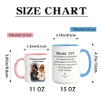 Personalised Watercolor Best Friend Back View 11 oz 15 oz Ceramic Mug with Name and Text Christmas Gift for Besties Women