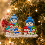 Personalized Grandma Snowman Family Acrylic Ornament with 1-6 Names Home Decor Christmas Gift for Grandma Family