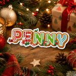 Personalized Santa Claus Christmas Theme Letter Waterproof Sticker with Name Christmas Party Holiday Gift for Kids Friends Family 7