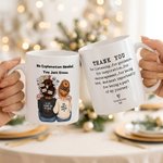 Personalised Watercolor Best Friend Back View 11 oz 15 oz Ceramic Mug with Name and Text Christmas Gift for Besties Women