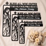 Personalised Bless This New Home Doorframe Hanging Sign with Text Wall Decor Daily Use Housewarming Gift for Friends Christians