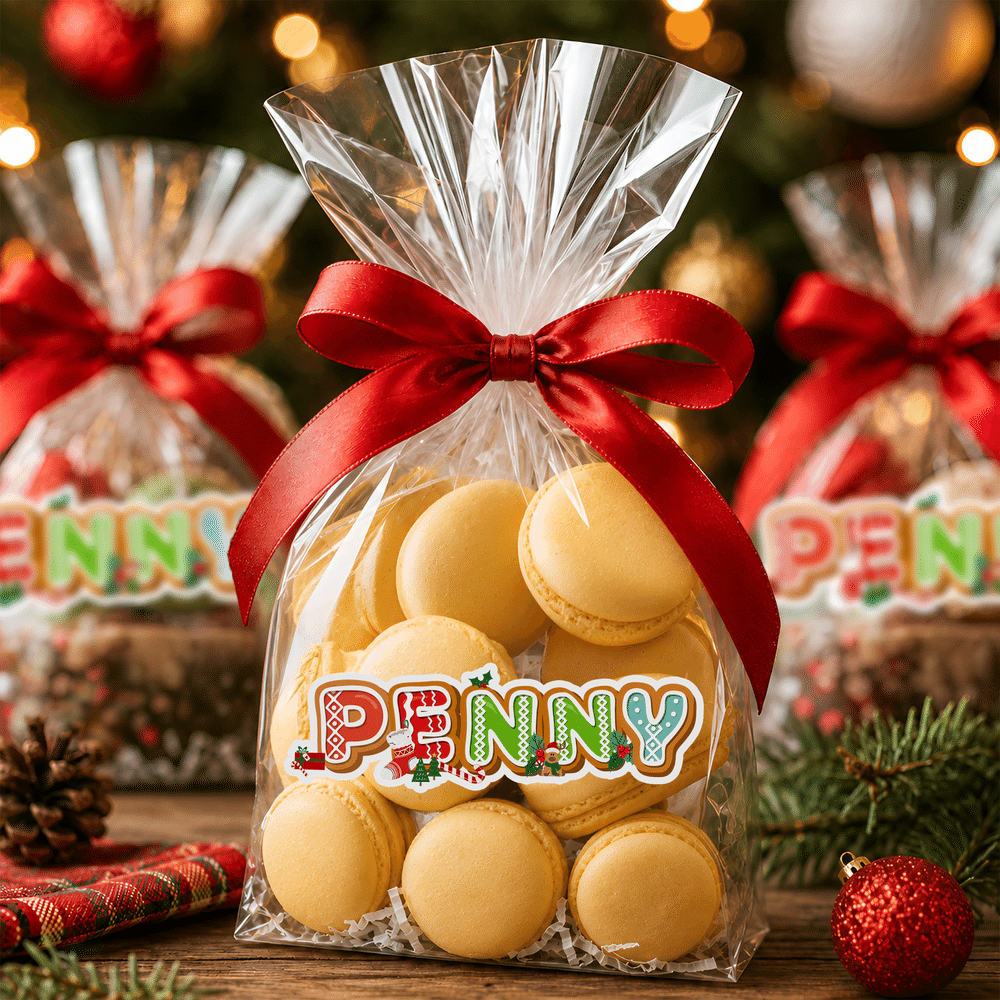 Personalized Santa Claus Christmas Theme Letter Waterproof Sticker with Name Christmas Party Holiday Gift for Kids Friends Family 3