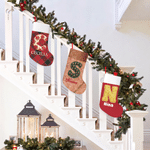 Calza natalizia personalizzata con iniziali multicolori a tema natalizio e nome – Decorazione per la casa – Regalo di Natale per bambini e famiglia 2