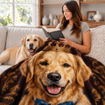 Personalised Court Oil Painting Style Pet Photo Soft Throw Blanket with Name Home Decor Birthday Anniversary Gift for Dog Cat Pet Owner Lover