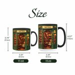 Spersonalizowany kubek ceramiczny z motywem graficznym z efektem 3D, z napisem „Bookstore”, o pojemności 11 oz i 15 oz – idealny na co dzień lub jako prezent urodzinowy dla miłośników książek i moli książkowych