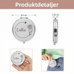 Personlig fødselsblomst lomme sminkespeil med gravert navn jubileum bursdag bryllupsgave til kvinner brudepiker