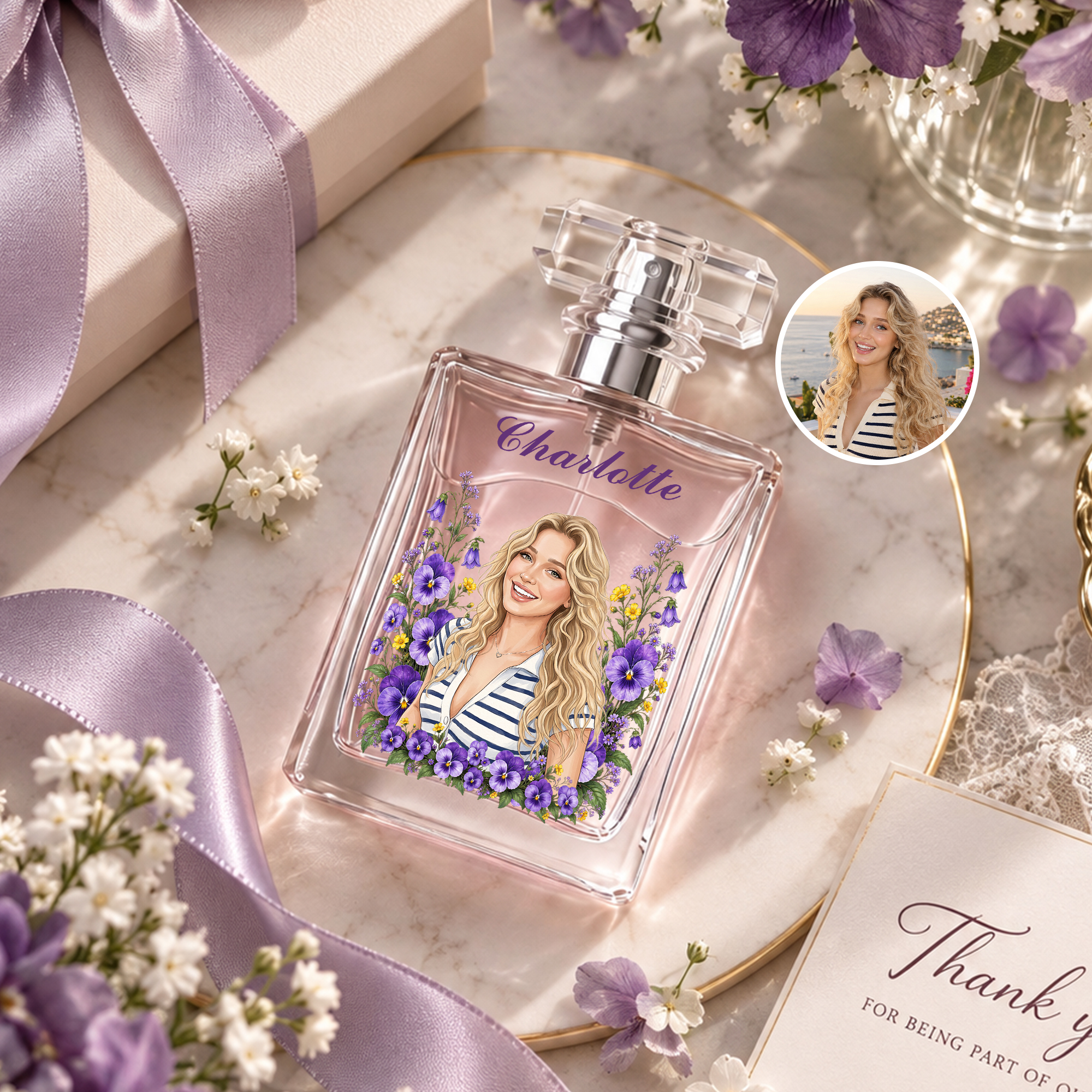 Flacon de parfum rechargeable personnalisé