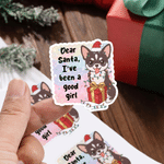 Adesivi impermeabili personalizzati con foto di simpatici animali domestici e testo – Decorazioni per uso quotidiano, regalo di Natale per gli amanti degli animali e i genitori
