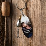 Personalized Photo Fishing Hook Lure Keepsake with Text Catch Celebration Birthday Anniversary Gift for Dad Husband Fishing Lover