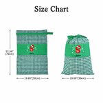 Personalized Plaid Christmas Reindeer Snowflake Christmas Gift Bag with Name and Initial Christmas Gift for Child Boy Girl