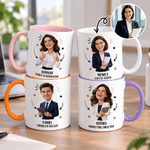 Personalised Funny Photo 11 oz 15 oz Ceramic Coffee Mug with Name and Text Daily Use Birthday Just Because Gift for Colleagues Friends Bosses