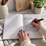 Personalised Minimalist Embroidery Effect Artwork Birth Flower Notebook with Name Kitchen Use Birthday Gift for Cooking Lovers Mum