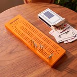 Personalised 3D Printing Tracks Pegs Playing Cards Travel Cribbage Board Set with Text Family Game Night Birthday Gift for Cribbage Lovers