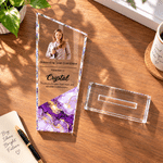 Personalised Award Presentation Text Acrylic Plaque with Name and Photo Office Decor Anniversary Promotion Appreciation Gift for Employee