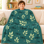 Personalized Playful Star Daisy Heart Moon Soft Throw Blanket with Name Home Decor Birthday Anniversary Gift for Children 3