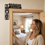Personalised Bless This New Home Doorframe Hanging Sign with Text Wall Decor Daily Use Housewarming Gift for Friends Christians
