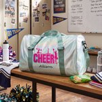 Personalised Cheer Shiny Holographic Large Capacity Duffle Bag with Name Training Use Team Competition Birthday Gift for Cheerleader