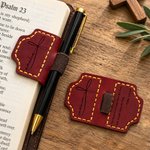 Personalised Bible Quote Leather Magnetic Bookmark Clip with Bible Verse & Name Daily Use Birthday Baptism Gift for Church Sister Christian Bookworm
