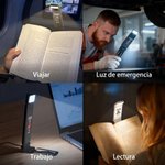 Luz de lectura personalizada con personaje de dibujos animados nombre y texto LED de 3 colores regalo de cumpleaños para amantes de libros