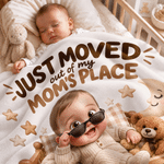 Personalised Cool Cartoon Baby Photo Soft Throw Blanket with Name Home Decor Baby Shower Birthday Gift for New Mum Baby Kid