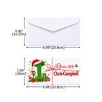 Personalised Christmas Elf Santa Hat Initial Money Holder Card Wallet with Name and Envelope Christmas Gift for Family Kids