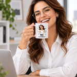 Personalised Funny Photo 11 oz 15 oz Ceramic Coffee Mug with Name and Text Daily Use Birthday Just Because Gift for Colleagues Friends Bosses