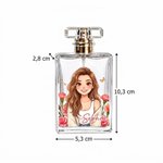 Flacon de parfum en verre rechargeable personnalisé avec photo nom et fleur de naissance - Effet aquarelle - Cadeau d'anniversaire pour femme 7