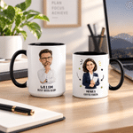 Personalised Funny Photo 11 oz 15 oz Ceramic Coffee Mug with Name and Text Daily Use Birthday Just Because Gift for Colleagues Friends Bosses