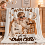 Personalised Cool Cartoon Baby Photo Soft Throw Blanket with Name Home Decor Baby Shower Birthday Gift for New Mum Baby Kid