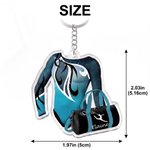 Personalised Gymnastics Leotard Acrylic Bag Charm Keychain with Name Birthday Competition Day Gift for Gymnast Girl