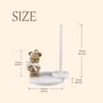 Personalized Portable 3D Printed Bear Knitting Needle Organizer with Text Daily Use Birthday Gift for Knitters DIY Craft Lovers