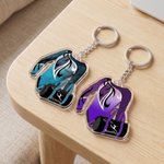 Personalised Gymnastics Leotard Acrylic Bag Charm Keychain with Name Birthday Competition Day Gift for Gymnast Girl