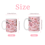 Personalized Snowflake 3D-Effect Artwork 11 oz 15 oz Ceramic Coffee Mug with Name Daily Use Birthday Christmas Gift for Ice Skating Lovers Friends