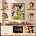 Gepersonaliseerde, trendy fotodoeken in olieverfstijl met graffiti-motief, voorzien van naam en jaartal – woondecoratie en verjaardagscadeau voor graffitiliefhebbers 11