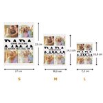 Gepersonaliseerde bouwsteenpuzzel met 4 foto's naam en tekst Vaderdag verjaardagscadeau voor papa of opa 8