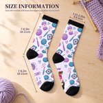 Personalized Cartoon Character Crochet Theme Soft Socks with Name Daily Wear Birthday Gift for Woman Mom Friend