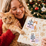 Adesivi impermeabili personalizzati con foto di simpatici animali domestici e testo – Decorazioni per uso quotidiano, regalo di Natale per gli amanti degli animali e i genitori