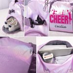 Personalised Cheer Shiny Holographic Large Capacity Duffle Bag with Name Training Use Team Competition Birthday Gift for Cheerleader