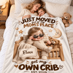 Personalised Cool Cartoon Baby Photo Soft Throw Blanket with Name Home Decor Baby Shower Birthday Gift for New Mum Baby Kid