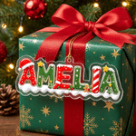 Personalized Christmas Name Design Acrylic Ornament Tree Decor Christmas Gift for Kids Family Friends