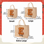 Personalised Christmas Style Initial Large Capacity Jute Tote Bag with Name Christmas Gift for Kids Family 8