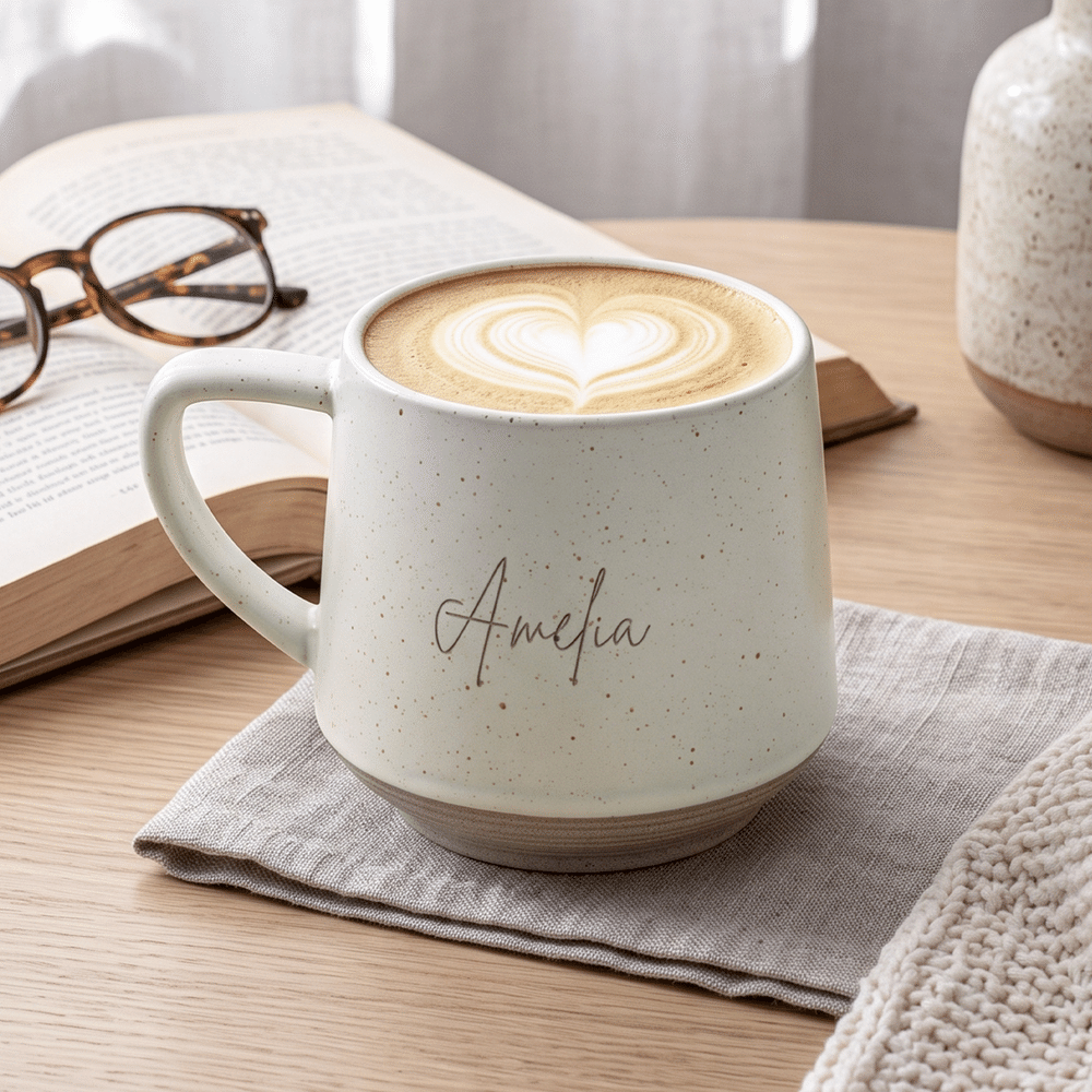 Tazza da caffè in ceramica personalizzata con nome – Regalo di uso quotidiano, per compleanni e Natale, per amici, familiari e colleghi 2