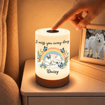 Luz nocturna LED táctil regulable personalizada con foto de tu mascota en el Puente del Arcoíris, con nombre y título, y mando a distancia: decoración para el hogar y regalo conmemorativo para propietarios de mascotas