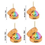 Personalized 3D-Effect Artwork Squishy Style Glitter Dumpling Acrylic Ornament with Name and Year Home Decor Christmas Gift for Family