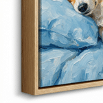 Maschere per dormire personalizzate in stile pittura a olio, stampe su tela con foto di animali domestici che dormono e nome: decorazioni per la casa, regali di Natale e di compleanno per i proprietari di animali domestici
