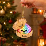 Personalized 3D-Effect Artwork Squishy Style Glitter Dumpling Acrylic Ornament with Name and Year Home Decor Christmas Gift for Family