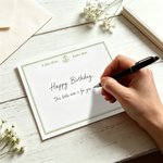 Juego de 20 tarjetas personalizadas con iniciales y motivos florales en acuarela de estilo vintage, con sobre incluido. Regalo de cumpleaños o boda para mujeres 5