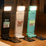 Personalised Birth Flower Book Rechargeable LED Book Light Clip with Name Reading Accessories Birthday Gift for Bookworm Student